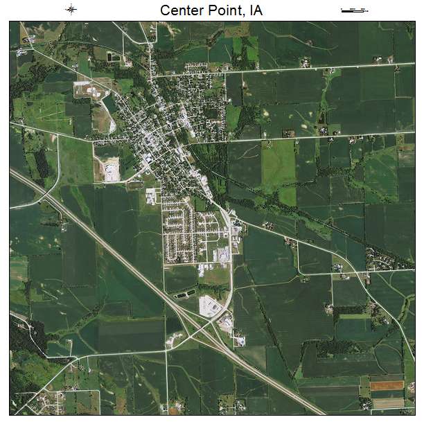 Center Point, IA air photo map