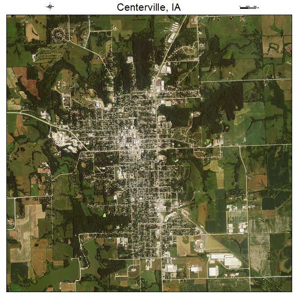 Centerville, IA air photo map