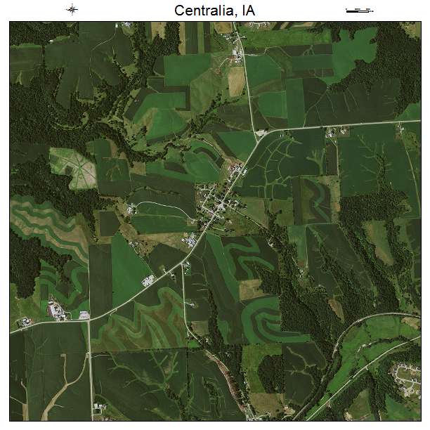 Centralia, IA air photo map