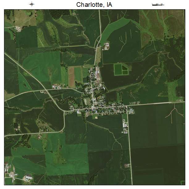 Charlotte, IA air photo map
