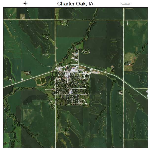 Charter Oak, IA air photo map