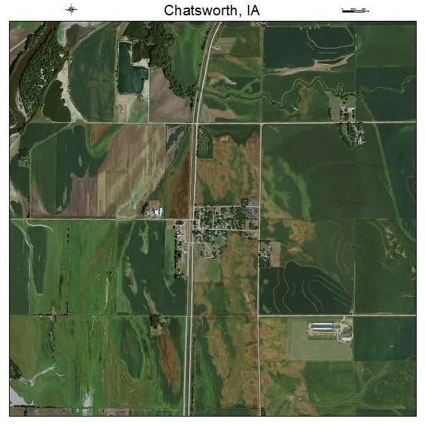 Chatsworth, IA air photo map