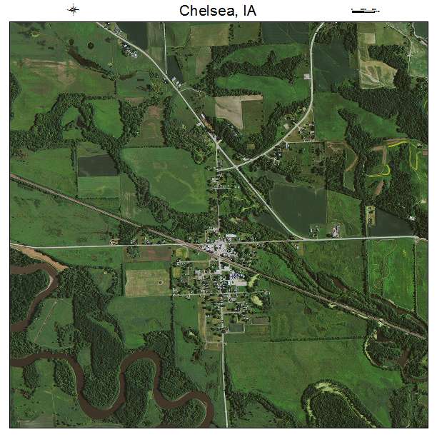 Chelsea, IA air photo map