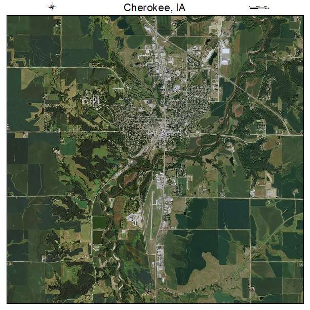 Cherokee, IA air photo map