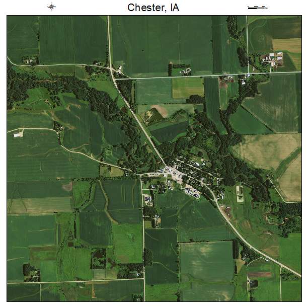 Chester, IA air photo map