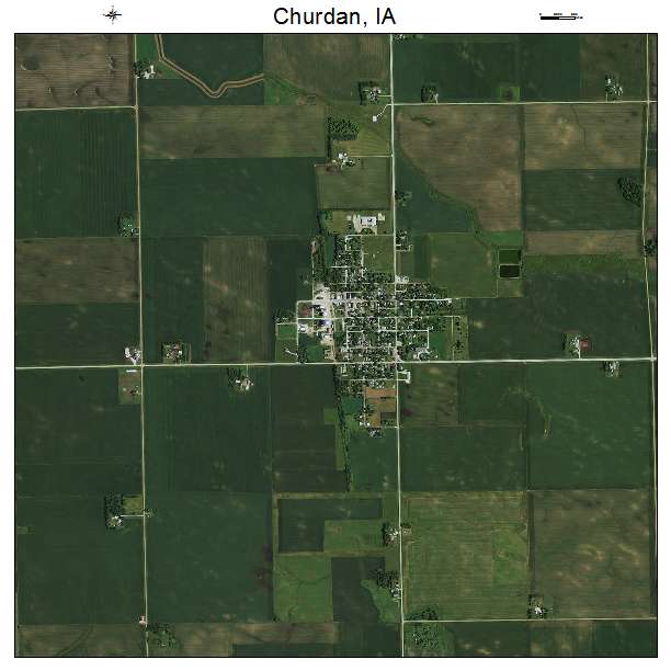 Churdan, IA air photo map