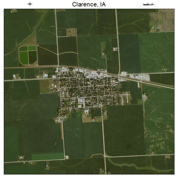 Clarence, IA air photo map