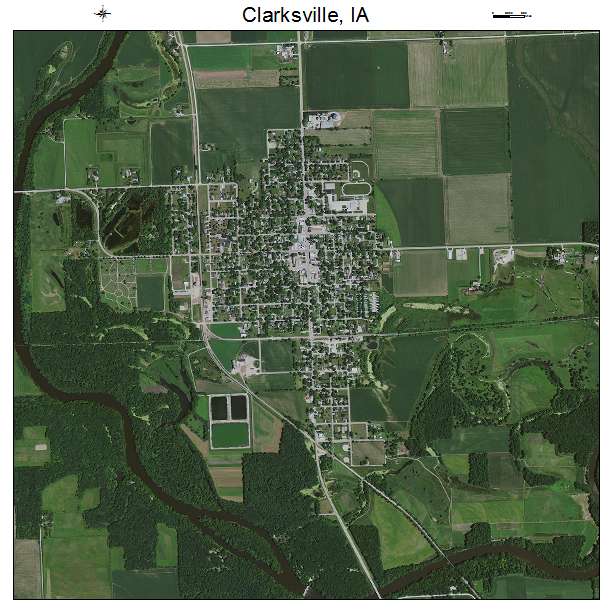 Clarksville, IA air photo map