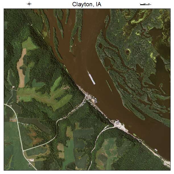 Clayton, IA air photo map