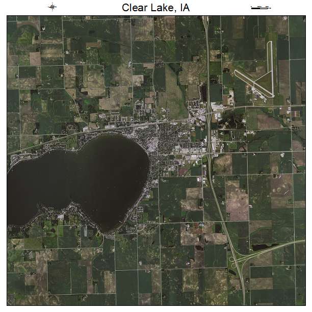 Clear Lake, IA air photo map