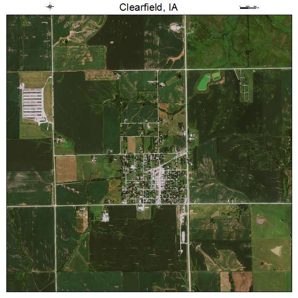 Clearfield, IA air photo map