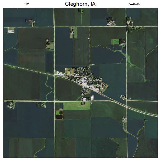 Cleghorn, IA air photo map