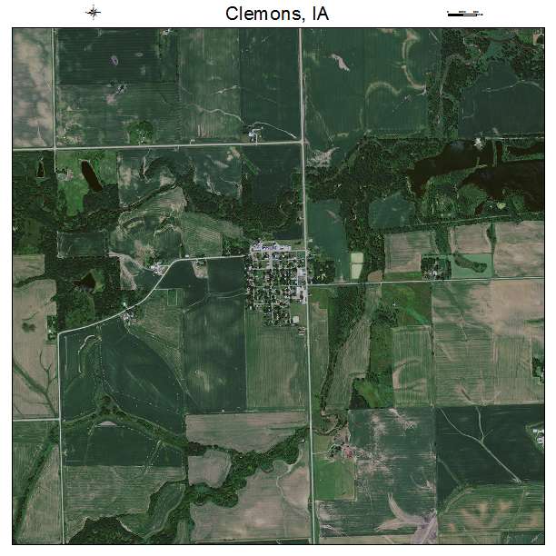 Clemons, IA air photo map