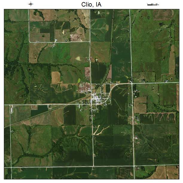 Clio, IA air photo map