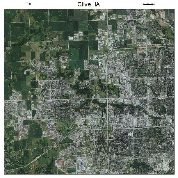 Clive, IA air photo map