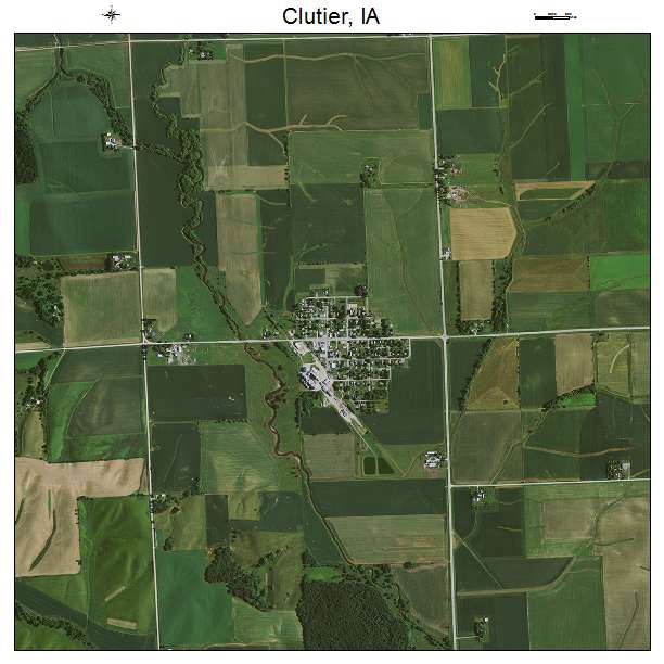 Clutier, IA air photo map