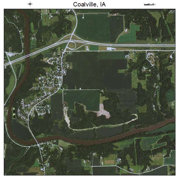 Coalville, IA air photo map