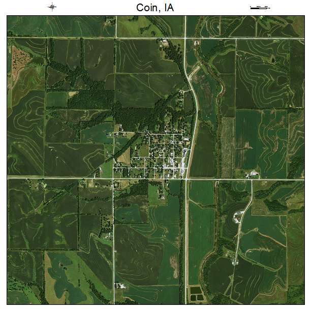 Coin, IA air photo map