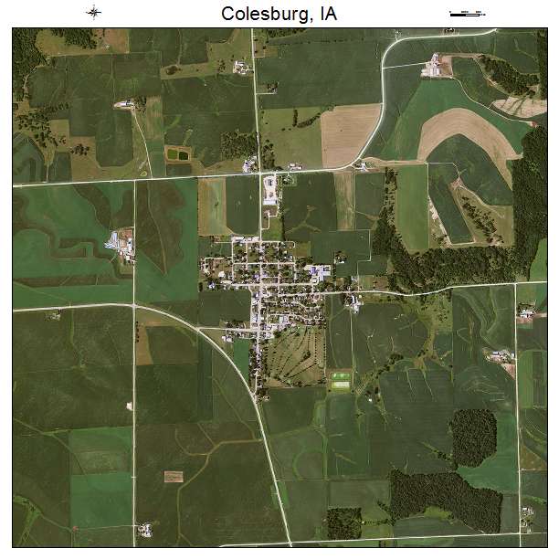 Colesburg, IA air photo map