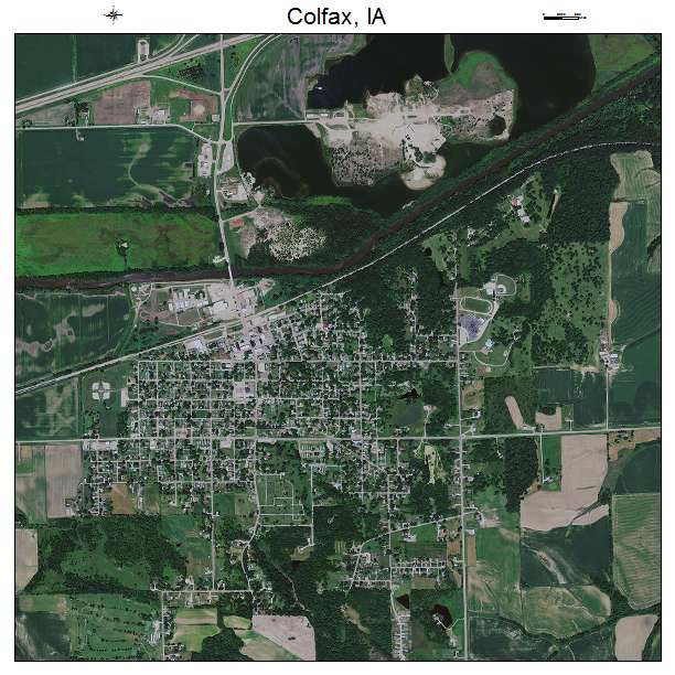 Colfax, IA air photo map