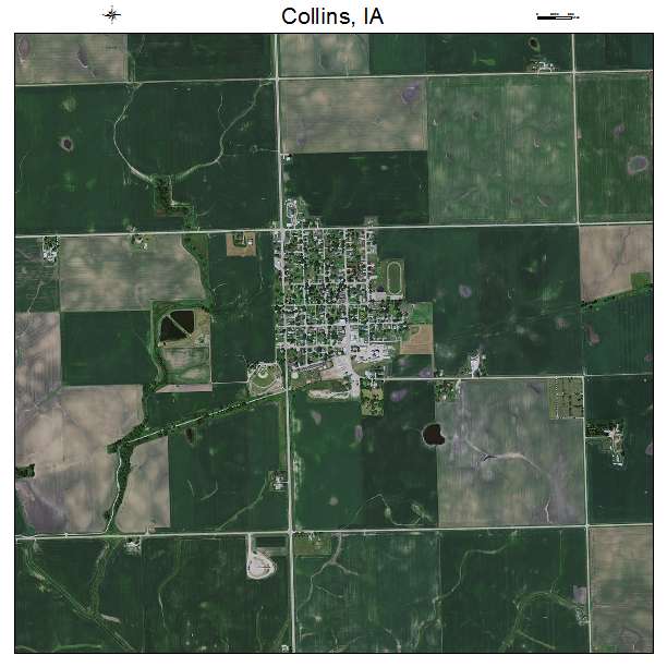 Collins, IA air photo map