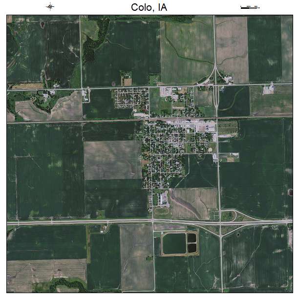 Colo, IA air photo map
