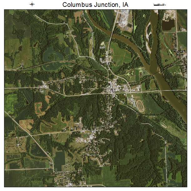 Columbus Junction, IA air photo map