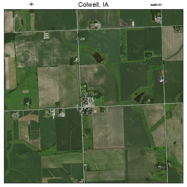 Colwell, IA air photo map
