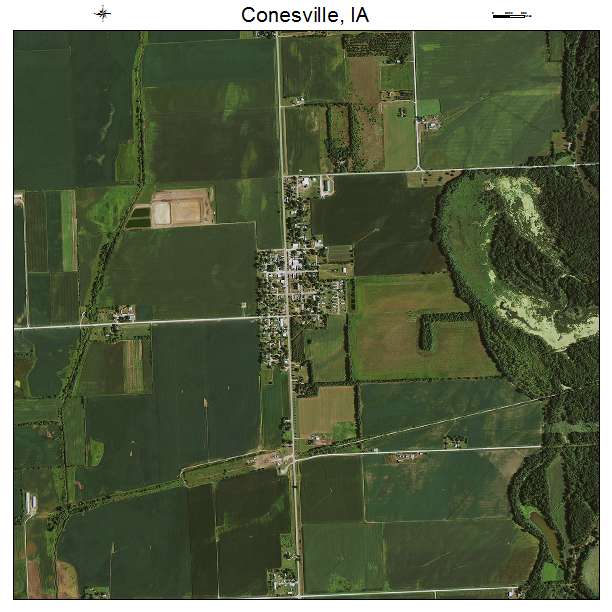 Conesville, IA air photo map
