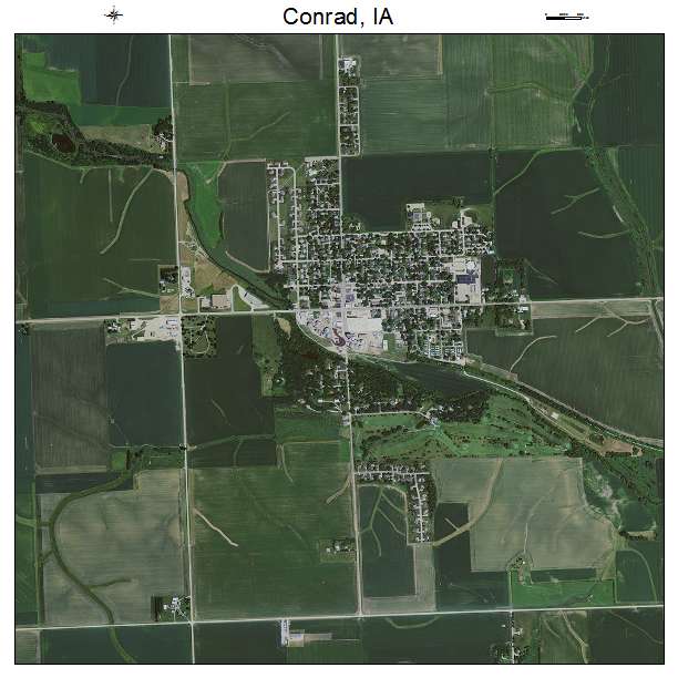 Conrad, IA air photo map