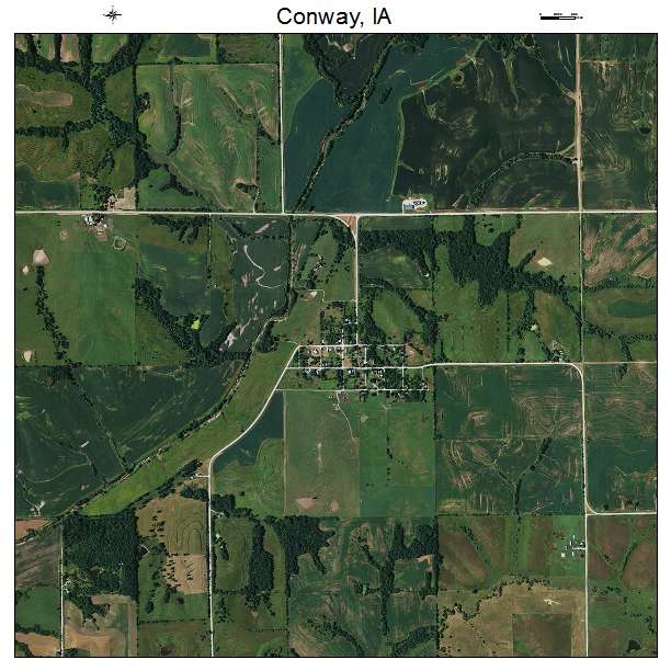 Conway, IA air photo map