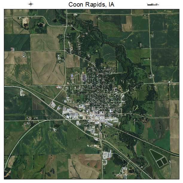Coon Rapids, IA air photo map