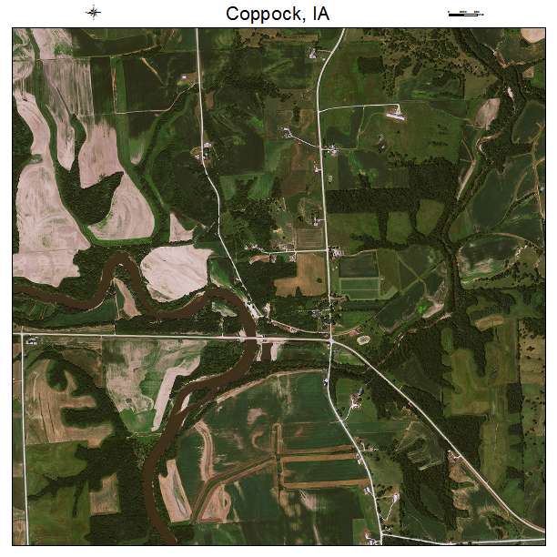 Coppock, IA air photo map