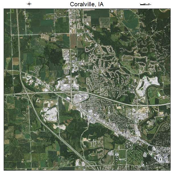 Coralville, IA air photo map