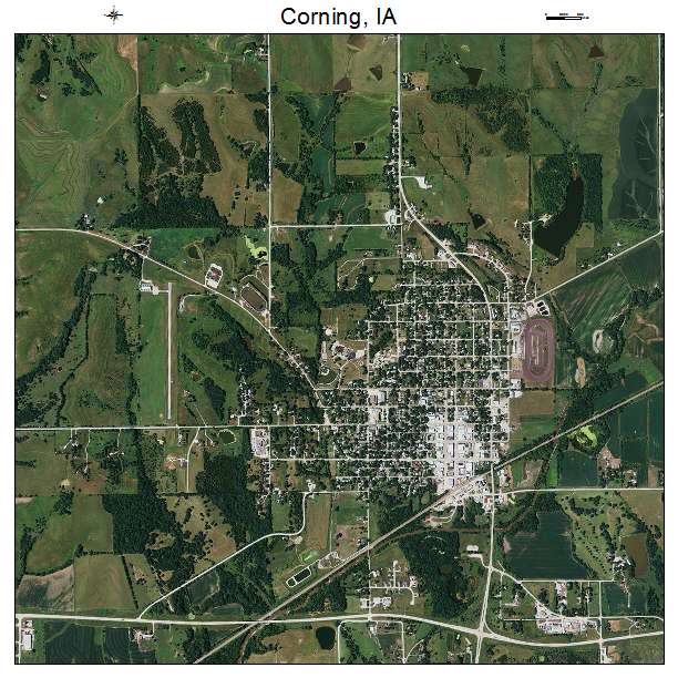 Corning, IA air photo map
