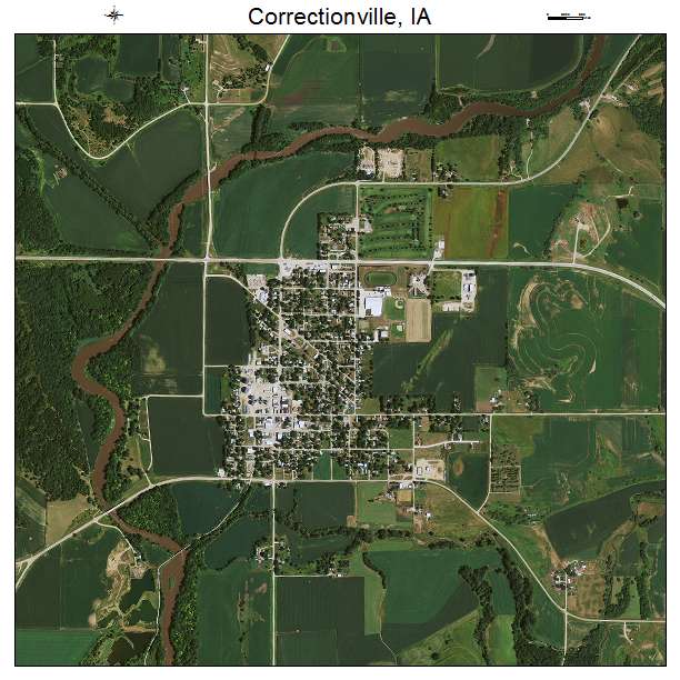 Correctionville, IA air photo map