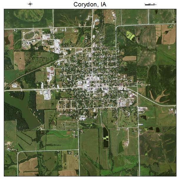 Corydon, IA air photo map
