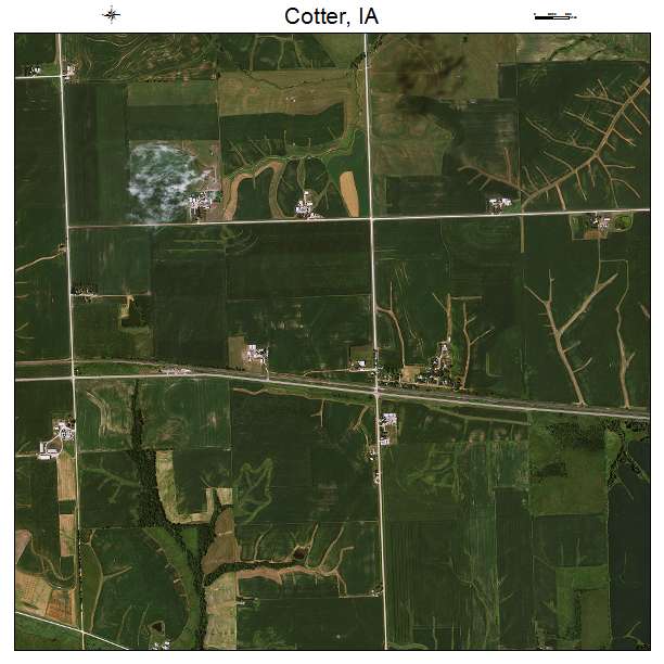 Cotter, IA air photo map