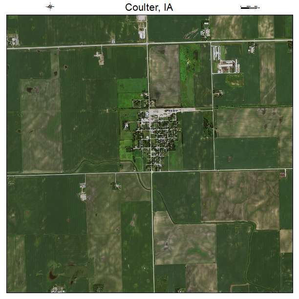 Coulter, IA air photo map