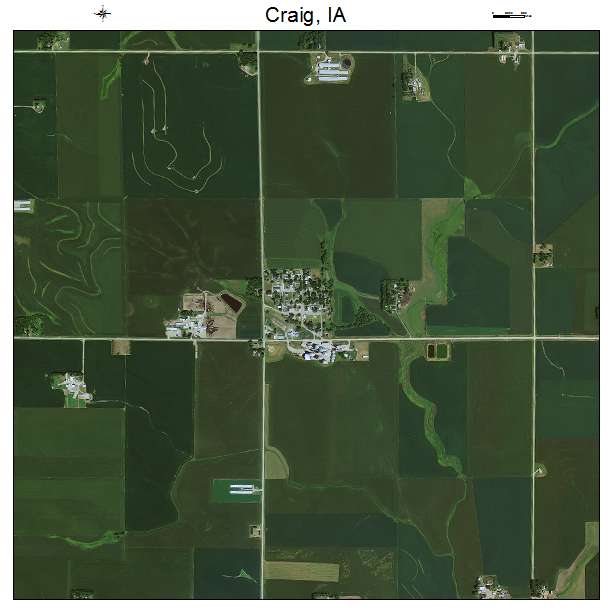 Craig, IA air photo map