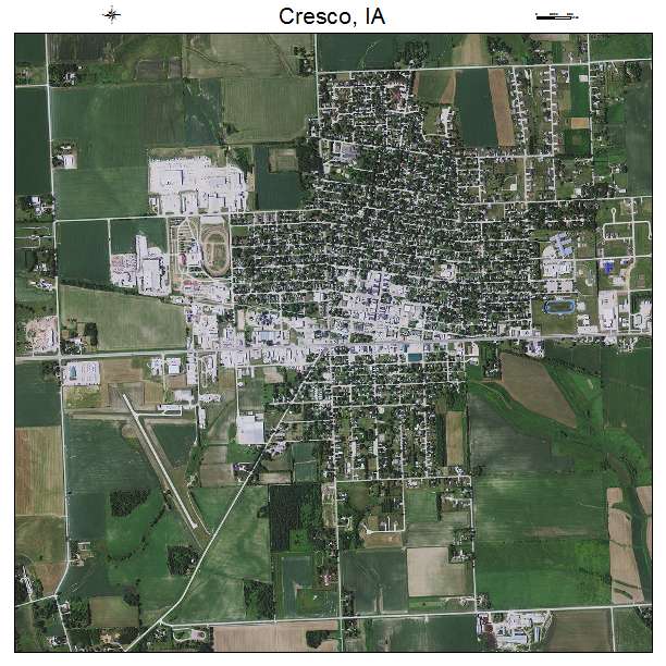 Cresco, IA air photo map