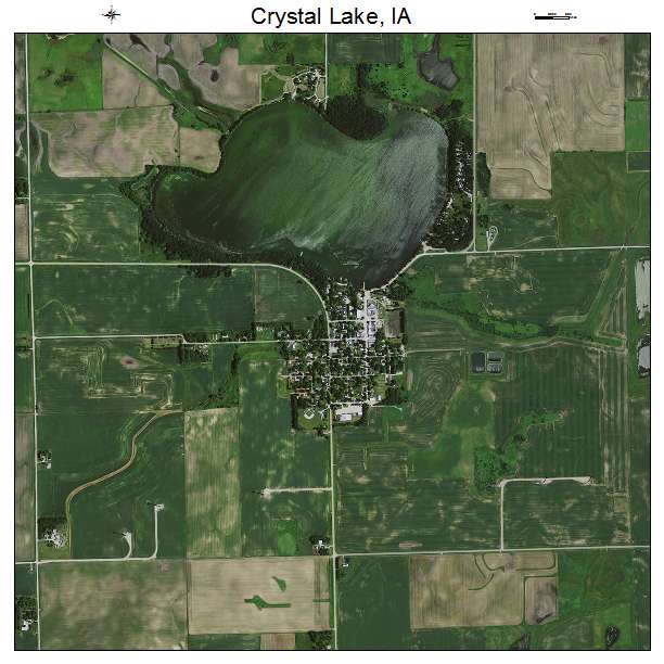 Crystal Lake, IA air photo map