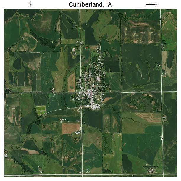 Cumberland, IA air photo map