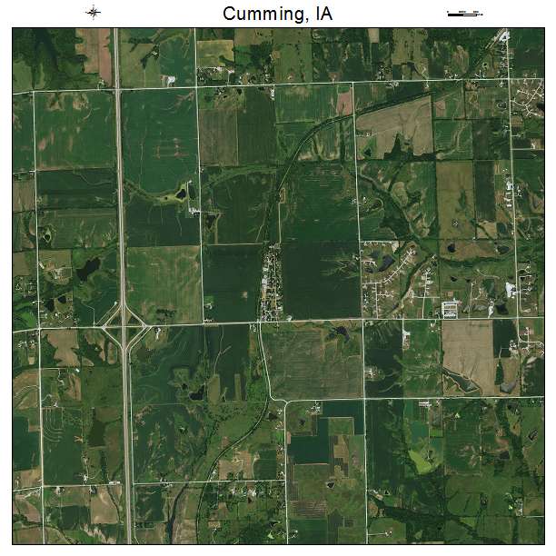 Cumming, IA air photo map