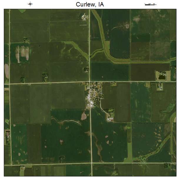 Curlew, IA air photo map