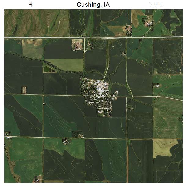 Cushing, IA air photo map