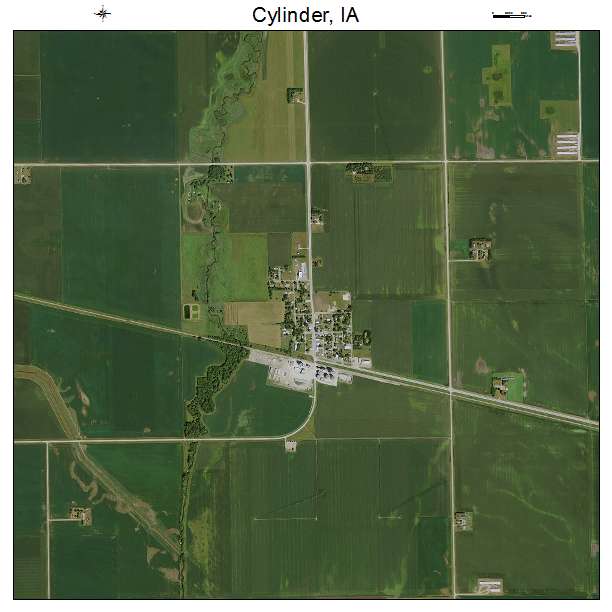 Cylinder, IA air photo map