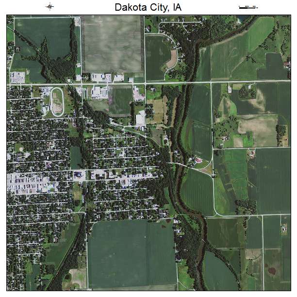 Dakota City, IA air photo map