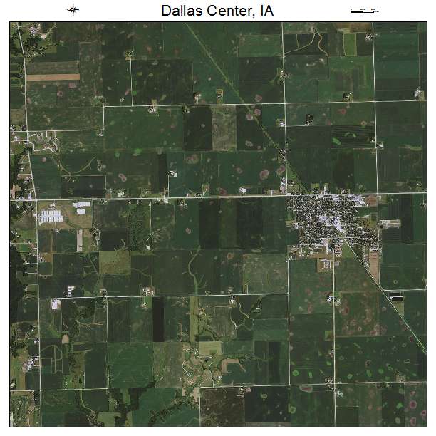 Dallas Center, IA air photo map