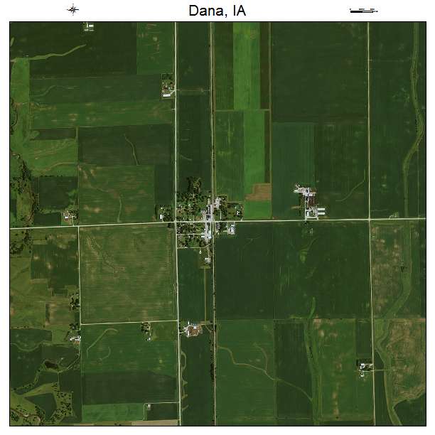 Dana, IA air photo map